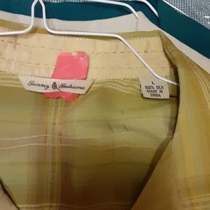 Tommy bahama button up silk shirt